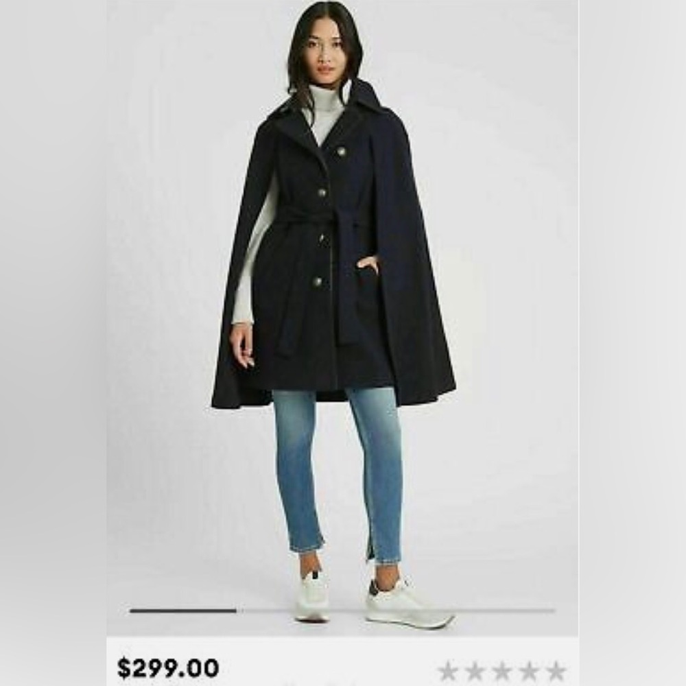 Banana Republic Italian Melton Cape Coat
Navy Size M